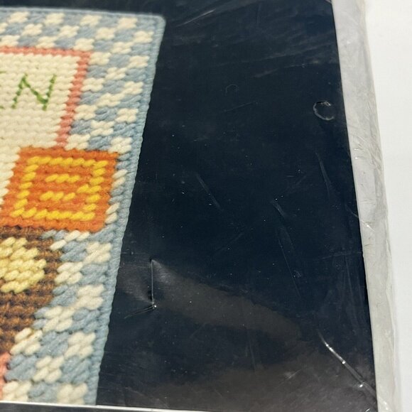 Vintage 1980 Dimensions Needlepoint Kit 2170 Baby Frame Birth Record Sealed - Picture 15 of 15